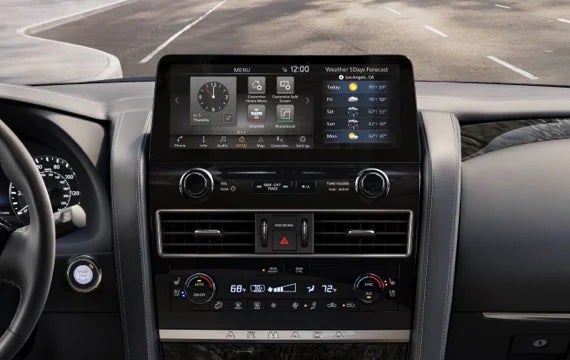2023 Nissan Armada touchscreen and front console | Sansone Nissan in Woodbridge NJ