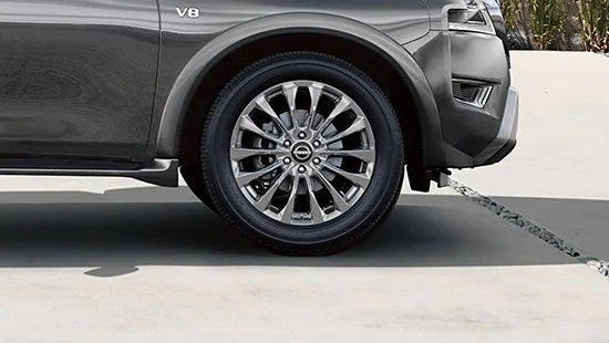 2023 Nissan Armada wheel and tire | Sansone Nissan in Woodbridge NJ