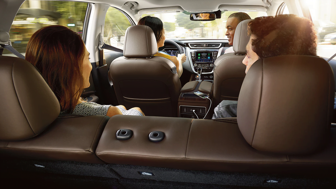 A family in the cabin of the 2023 Nissan Murano.