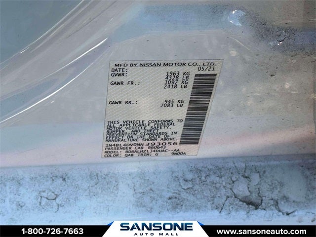 2021 Nissan Altima 2.5 SV