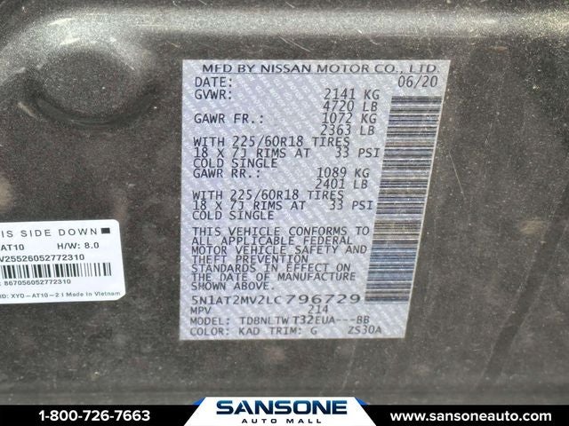 2020 Nissan Rogue SV