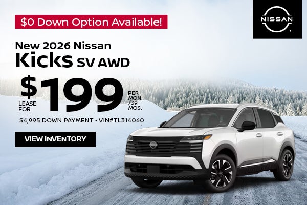 New 2026 Nissan Kicks SV AWD