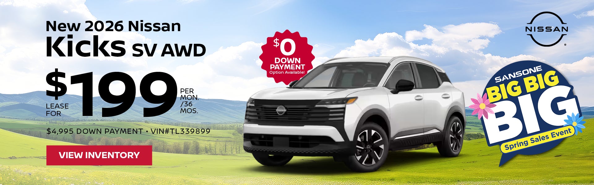 New 2026 Nissan Kicks SV AWD