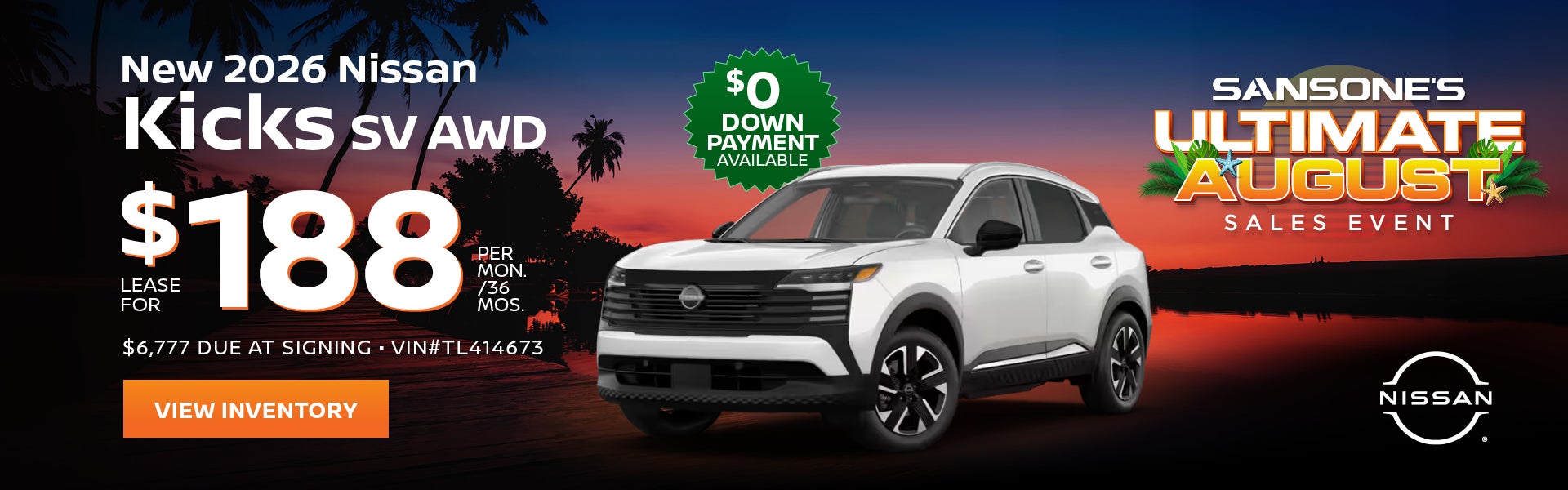 New 2026 Nissan Kicks SV AWD