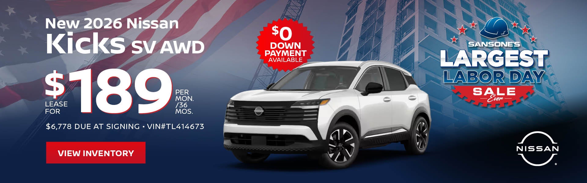 New 2026 Nissan Kicks SV AWD